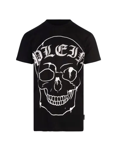 Philipp Plein Skull Round Neck Ss T-shirt In Black