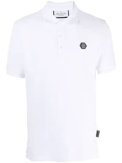 Philipp Plein Skully Gang Polo Shirt In Weiss