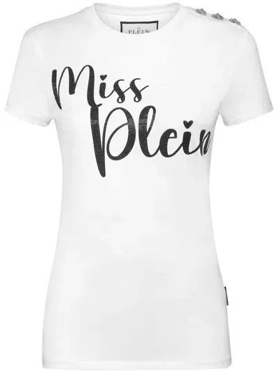 Philipp Plein Slogan-print Cotton T-shirt In Weiss