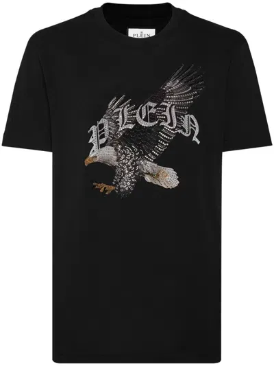 Philipp Plein Ss Eagle-print T-shirt In Black