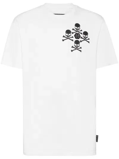 Philipp Plein Ss Skull And Bones T-shirt In White