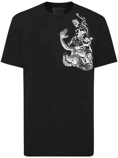 Philipp Plein Ss Tattoo T-shirt In Black