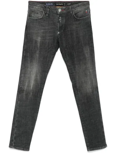 Philipp Plein Straight-leg Jeans In Grey