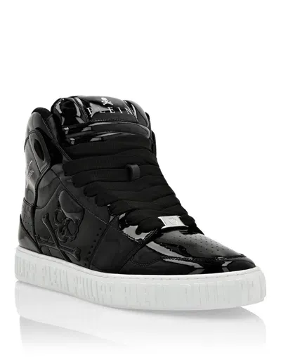 Philipp Plein Super Street Skull Bones Hi-top Sneakers In Black