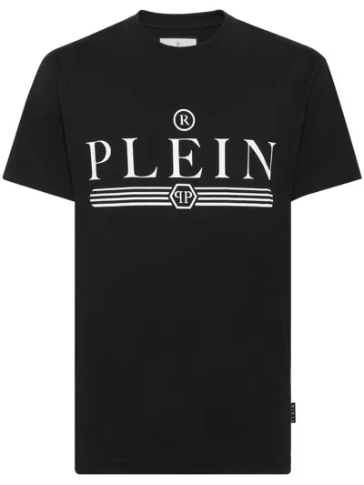 Philipp Plein Logo-print Cotton T-shirt In Black