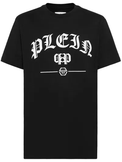 Philipp Plein Logo-print Cotton T-shirt In Black  