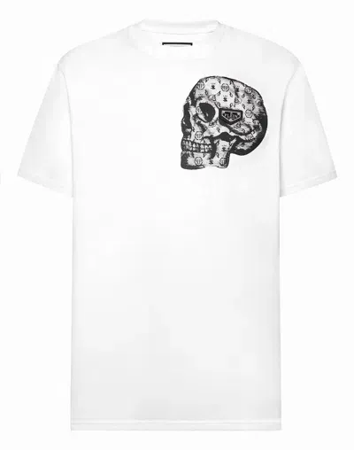 Philipp Plein Skull-print Cotton T-shirt In White