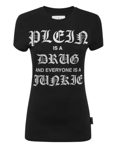 Philipp Plein Sexy Pure Cotton T-shirt In Black