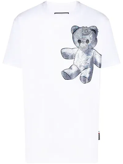 Philipp Plein Teddy Bear Paisley-print T-shirt In Blue