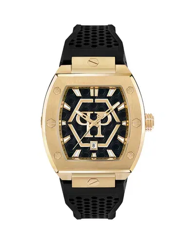 Philipp Plein The Hexagon Phantom Watch, 44mm X 56.2mm In Black