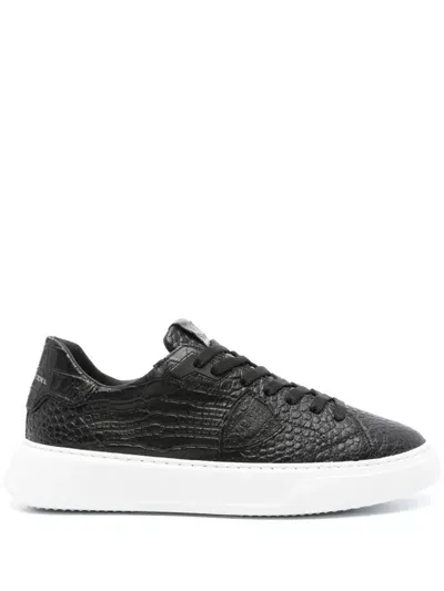 Philippe Model Paris Logo-patch Sneakers In Black