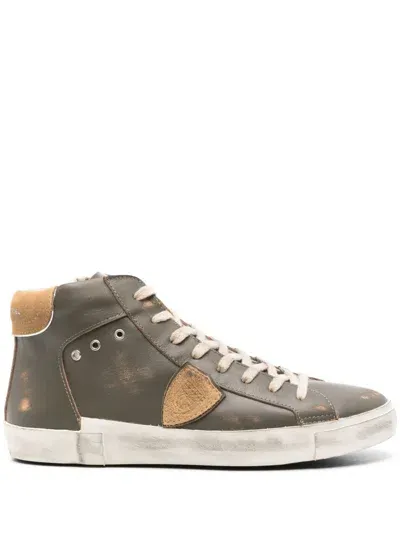 Philippe Model Paris Prsx Hi-top Sneakers In Green