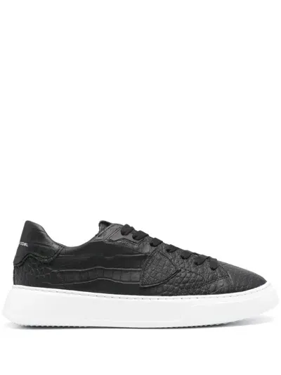 Philippe Model Paris Temple Sneakers In Black