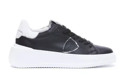 Philippe Model Leather Sneakers In Black