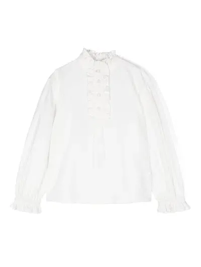 Philosophy Di Lorenzo Serafini Kids' Logo-embroidered Shirt In White