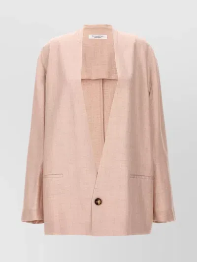 Philosophy Tailored Blazer With Long Sleeves And Front Pockets In Light Pink