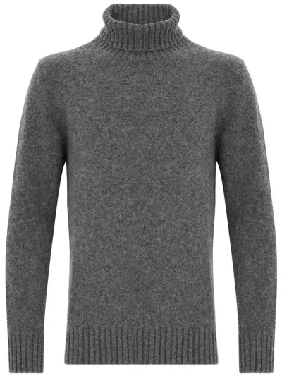 Piacenza 1733 Cashmere And Silk Turtleneck Sweater In Grey