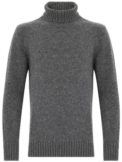 Piacenza Cashmere Cashmere And Silk Turtleneck Sweater In Grey