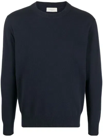 Piacenza Cashmere Crew-neck Jumper In Navy Blue