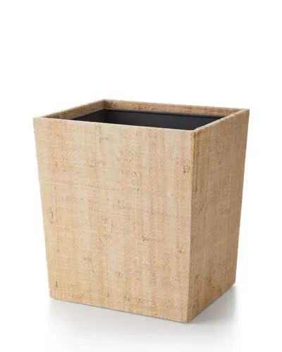 Pigeon & Poodle Ghent Natural Bagor Grass Wastebasket In Beige