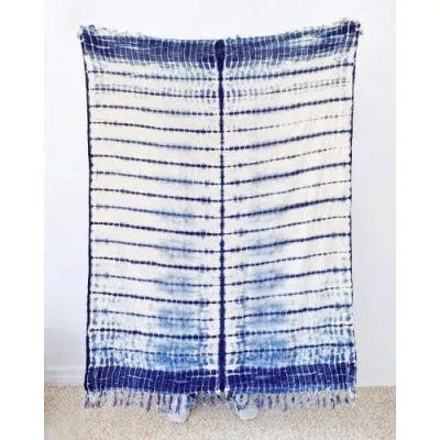 Pillowpia Indigo Shibory Throw In Spine