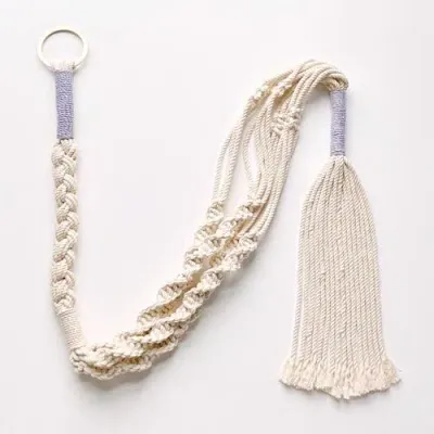 Pillowpia Trina Macrame Plant Hanger In Periwinkle