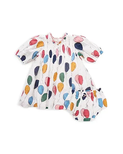 Pink Chicken Kids' Girls' Stevie Balloon Print Puff Sleeved Dress Set - Baby