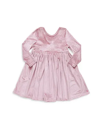 Pink Chicken Girls' Velour Steph Dress - Mauve - Little Kid