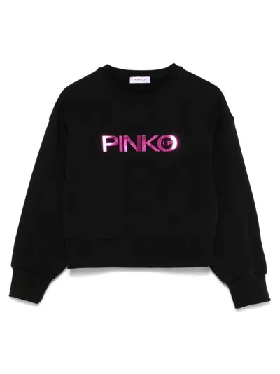 Pinko Kids' Fleece Sweatshirt In Black