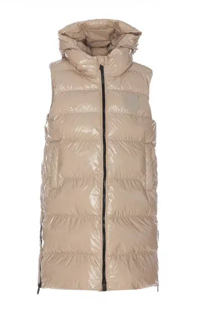 Pinko Graffetta Padded Vest In Beige