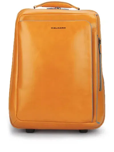 Piquadro Cabin Size Computer Trolley In Yellow