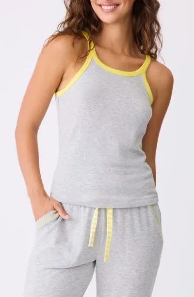 Pj Salvage Electric Vibes Pajama Tank In Heather Grey