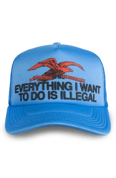 Pleasures Illegal Baseball Cap In Blue