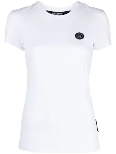 Plein Sport Appliqué Logo Cotton T-shirt In White