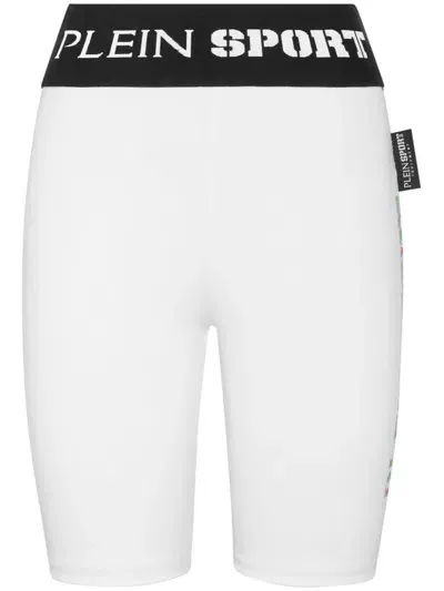 Plein Sport Radlerhose Mit Logo-bund In White