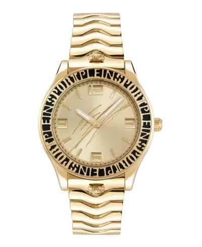 Plein Sport Womens Eclipse Three Hand Quartz Gold Stainless Steel 36mm