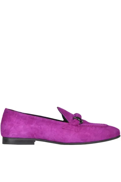 Poesie Veneziane Suede Mocassins In Magenta