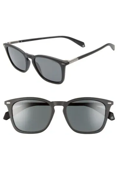 Polaroid 52mm Polarized Sunglasses In Matte Black/grey Polar