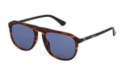 Police Sunglasses In Shiny Streaked Brown