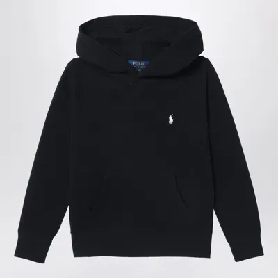 Polo Ralph Lauren Kids' Black Hoodie With Logo In Schwarz