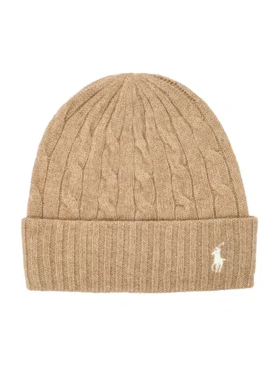 Polo Ralph Lauren Beanie Cable In Brown