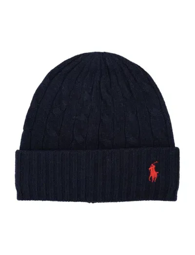 Polo Ralph Lauren Beanie Cable In Navy