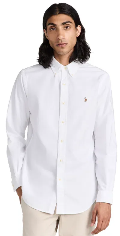 Polo Ralph Lauren Kids' Classic Fit Iconic Oxford Shirt White In Weiss