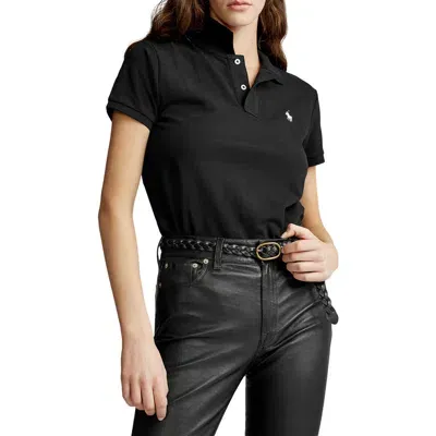 Polo Ralph Lauren Women's Classic Fit Short-sleeve Polo In Polo Black White