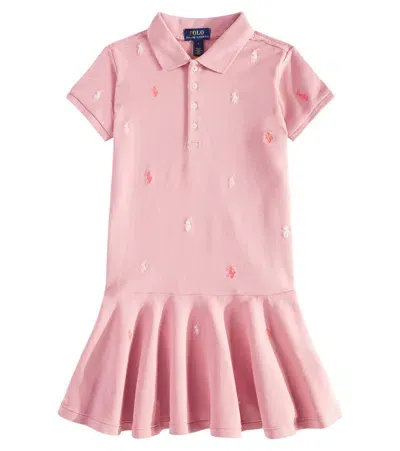 Polo Ralph Lauren Kids' Cotton Dress In Tickled Pink W,multi Shades