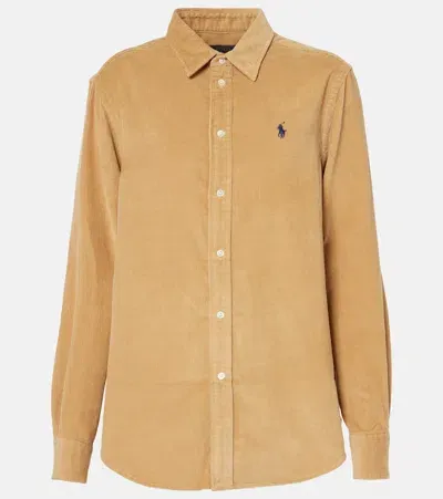 Polo Ralph Lauren Cotton Shirt In Classic Camel