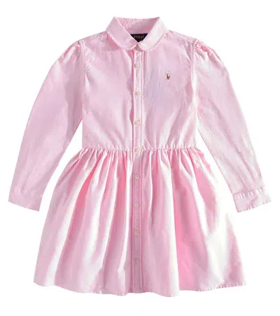 Polo Ralph Lauren Kids' Cotton Shirt Dress In Pink