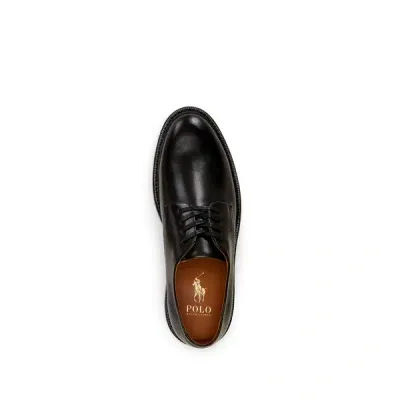 Polo Ralph Lauren E Derbies In Calfskin Leather In Black