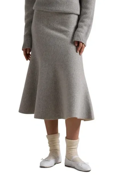 Polo Ralph Lauren Cashmere-blend Flare Skirt In New Grey Heather 24