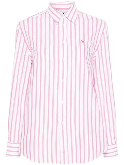 Polo Ralph Lauren Polo-pony-motif Striped Shirt In White